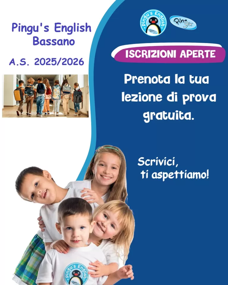 Aperte le iscrizioni ai corsi pomeridiani Pingu’s English
